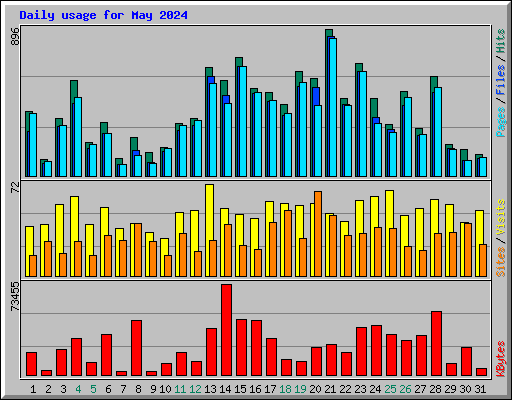 Daily usage for May 2024