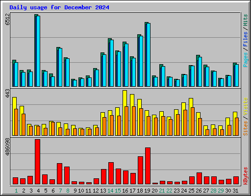 Daily usage for December 2024