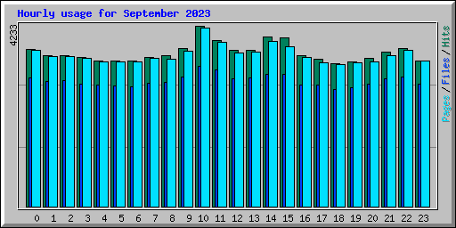Hourly usage for September 2023