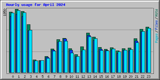 Hourly usage for April 2024