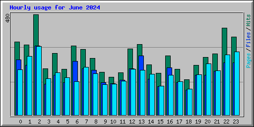 Hourly usage for June 2024