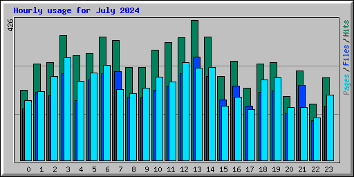 Hourly usage for July 2024