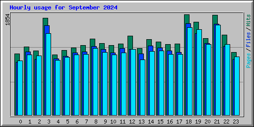 Hourly usage for September 2024