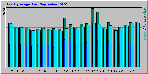 Hourly usage for September 2025