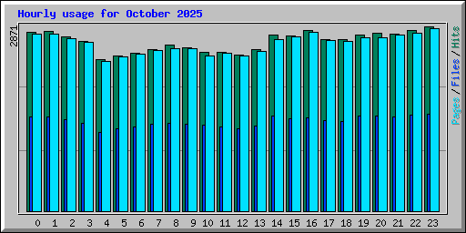 Hourly usage for October 2025